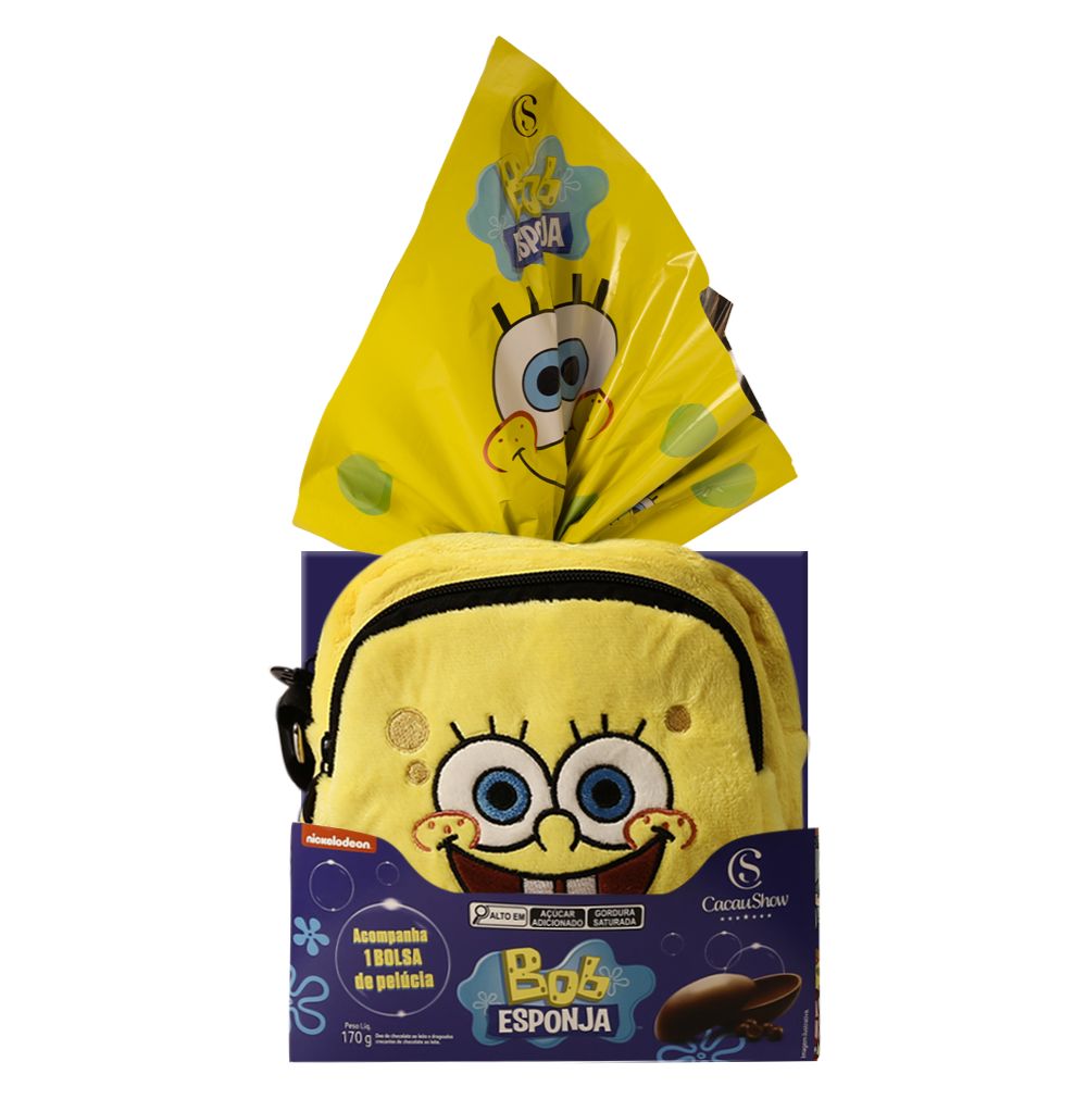 Ovo de Páscoa ao Leite Mochila Bob Esponja 170g